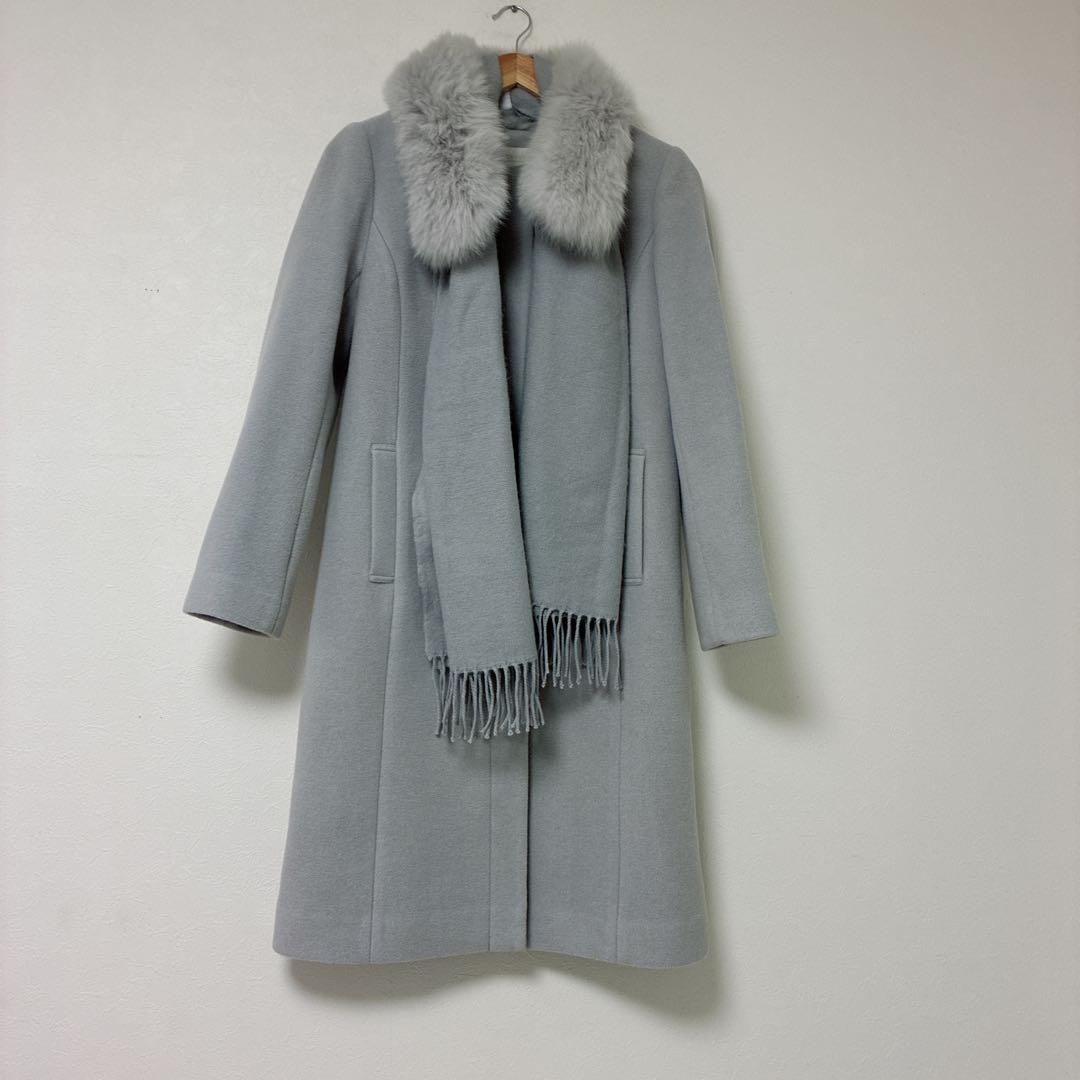 【1/12(月)まで限定お値下げ】4WAYファーストール付きノーカラーコート M