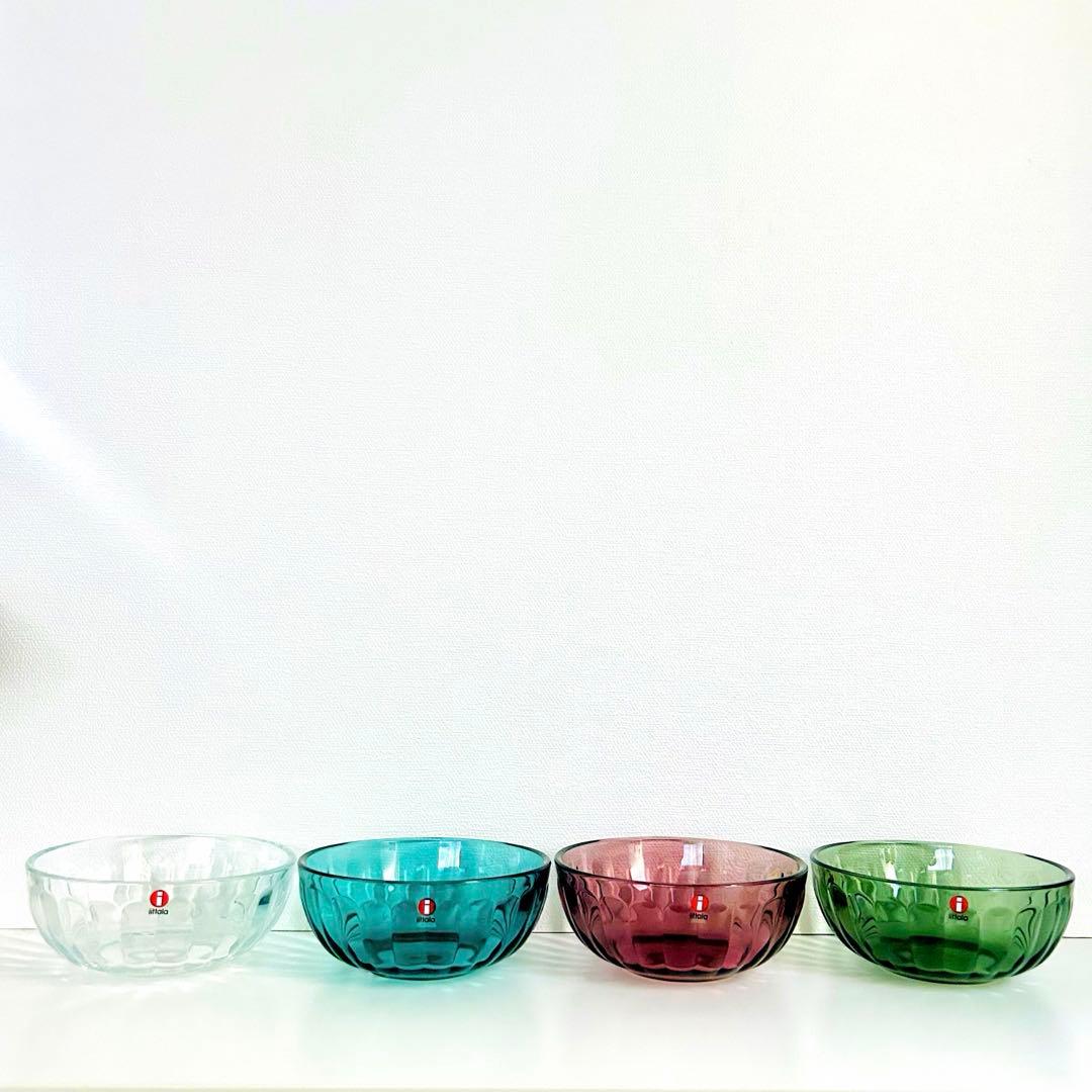 新品イッタララーミ ガラス ボウル カルーナ グリーン クリア廃盤