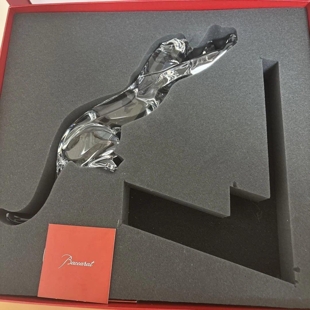 バカラ　パンサーリープ　クリスタルガラス置き物