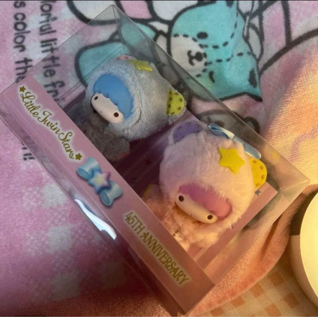 サンリオ リトルツインスターズ キキララ45周年パフ＆ポフマスコットセットソフビ