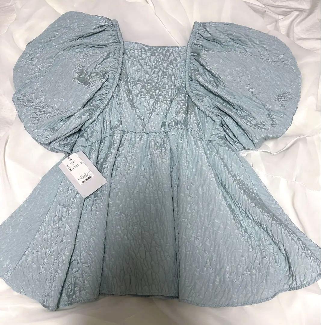 【na！！】セルフォード　ジャガードブラウスパフスリーブ　即購入◯