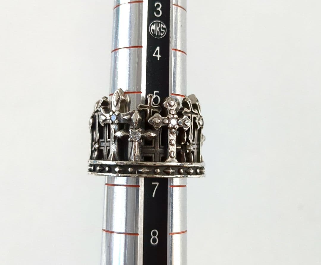 ジャスティンデイビス*リング 十字架 クロス 王冠/クラウン　モチーフ*5万円