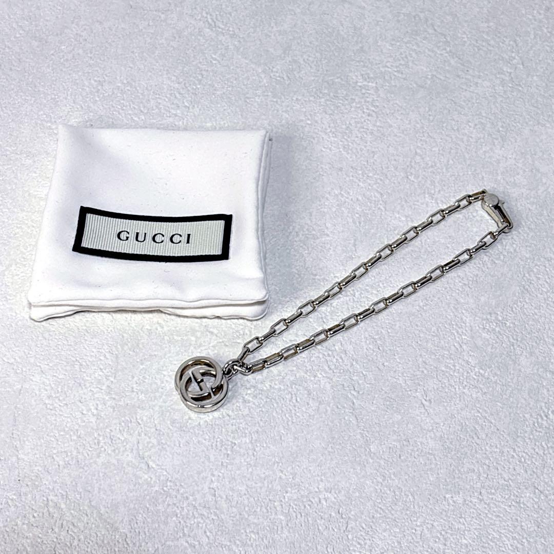 GUCCI インターロッキング GG ブレスレット SV925 保存袋付き