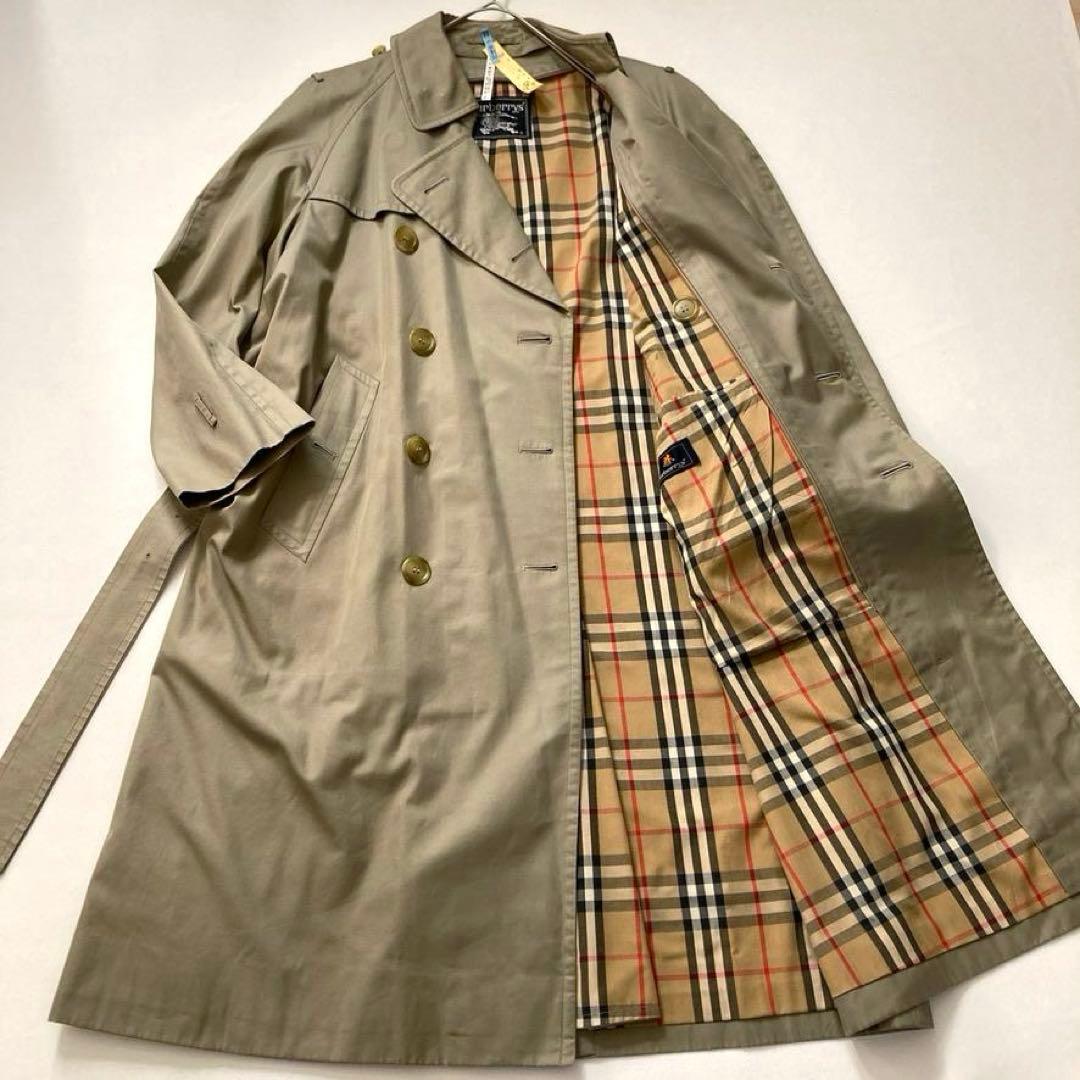 【希少】バーバリーズ ヴィンテージ トレンチコート ベルト付き ノバチェック裏地