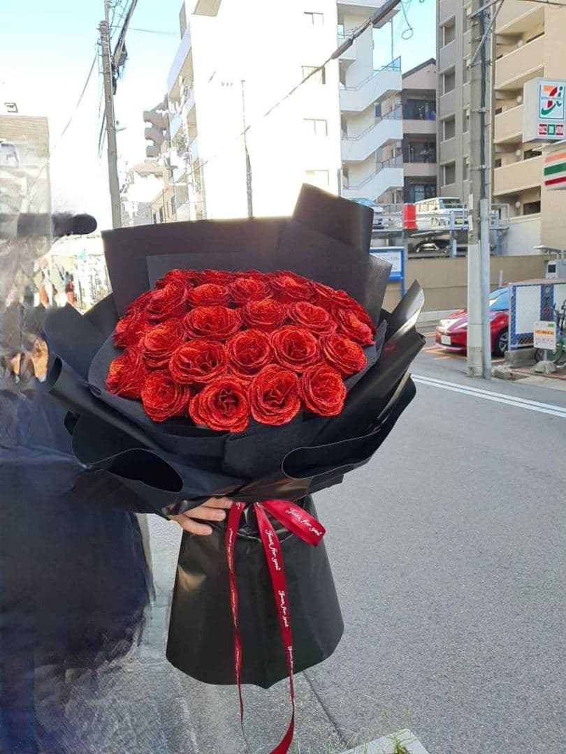 ソープフラワー　赤花束　合格祝い　入学　　卒業　プレゼント　ギフト　誕生日