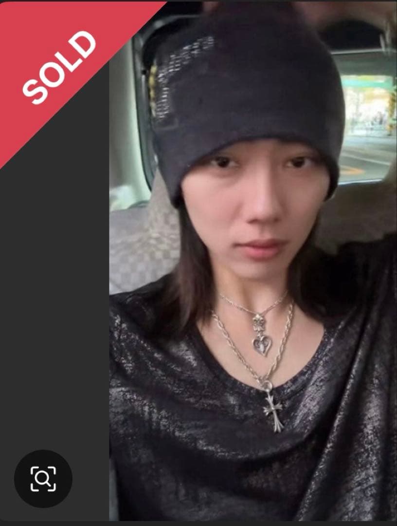 シルバー925 フルール・ド・リス　ハート型ネックレス　たくむ着用