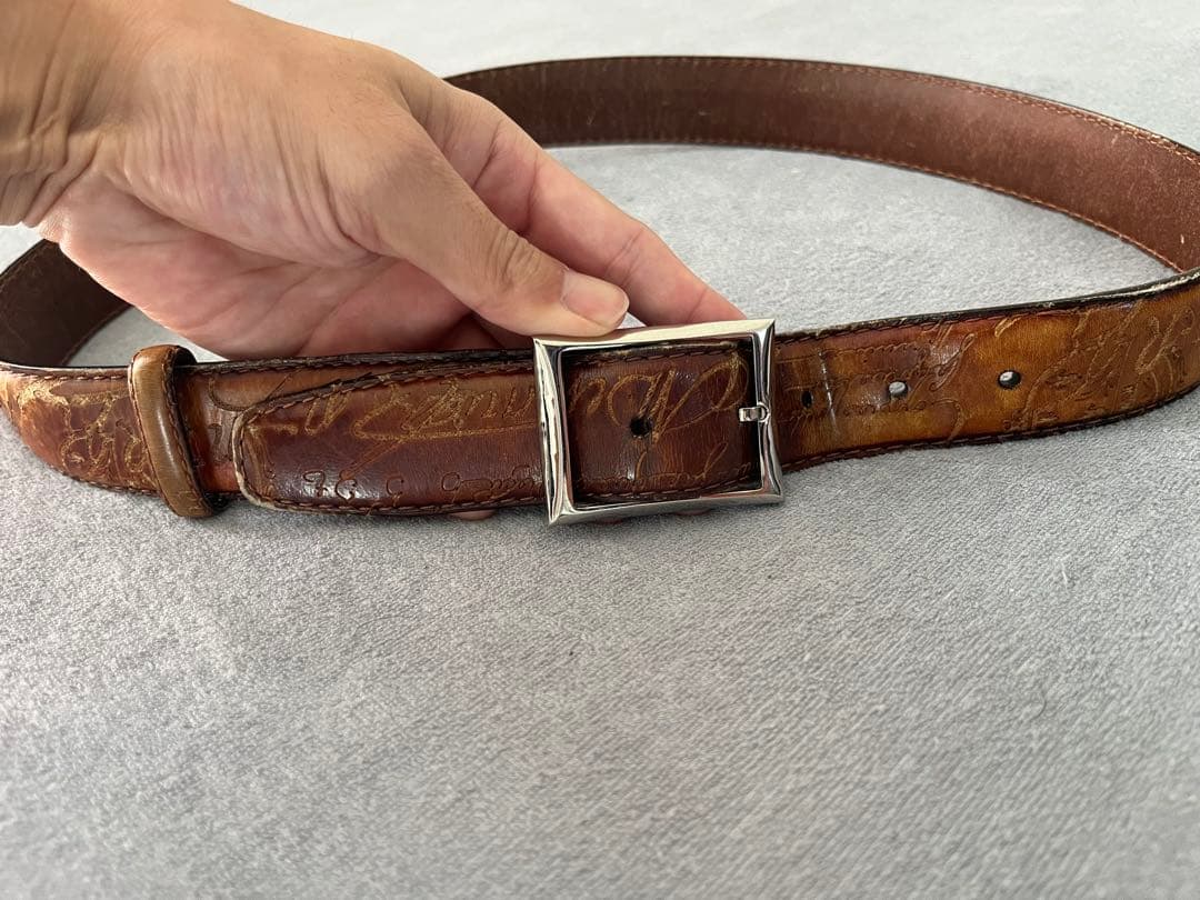 Berluti ブラウンレザー ベルト