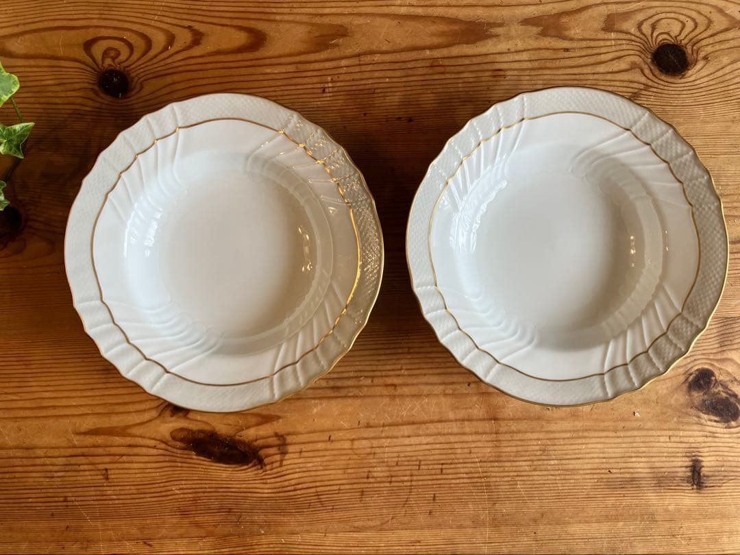 ジノリ　ベッキオグレース　20スーププレート×2