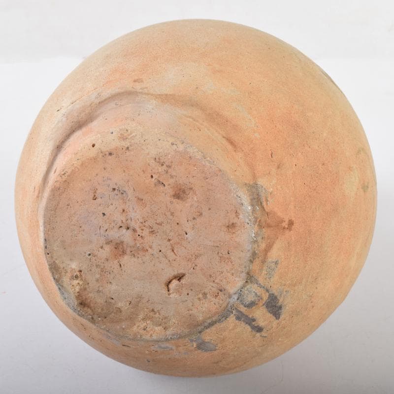 朝鮮美術　李朝　高麗青磁　鉄絵　草文　碗口瓶　時代箱付　M　R7852B