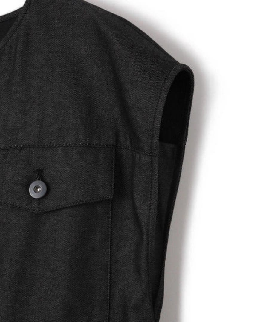 ADAM ET ROPE ノーカラースリーブオールインワン