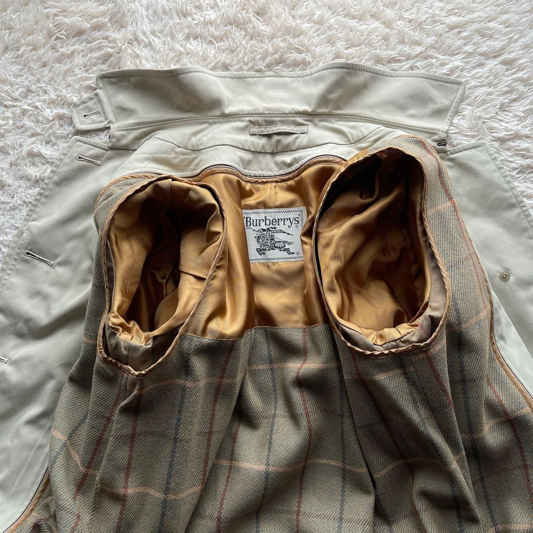 バーバリー トレンチコート ライナー ノバチェック ベルト ロング丈 S相当