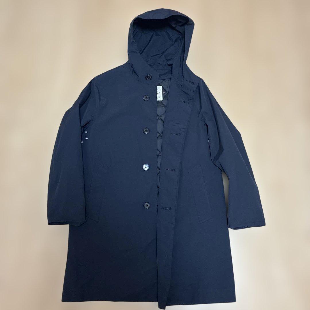 美品Traditional Weatherwear ステンカラーコート ネイビー