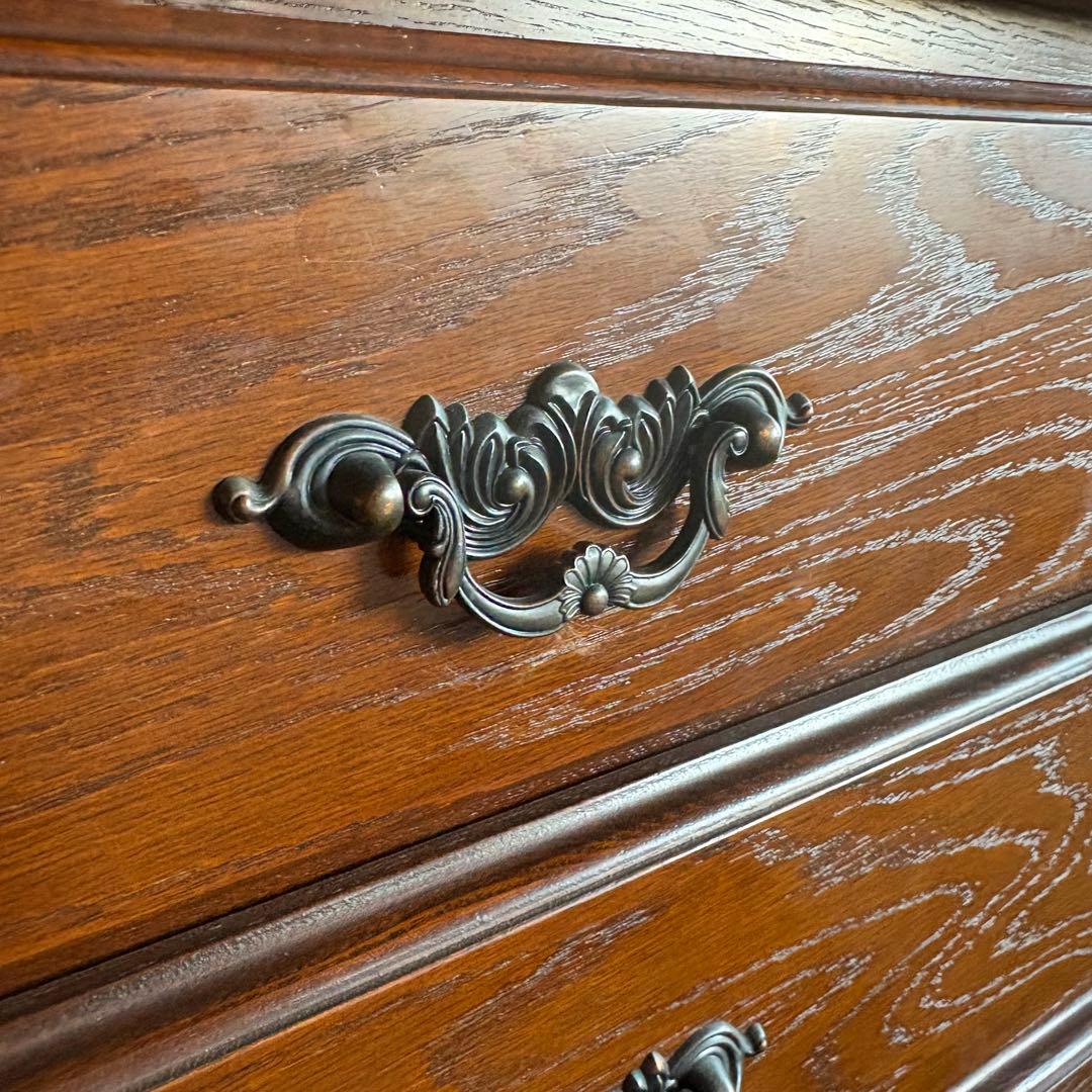 越後民芸家具　5段チェスト　民芸箪笥　クラシカル　②