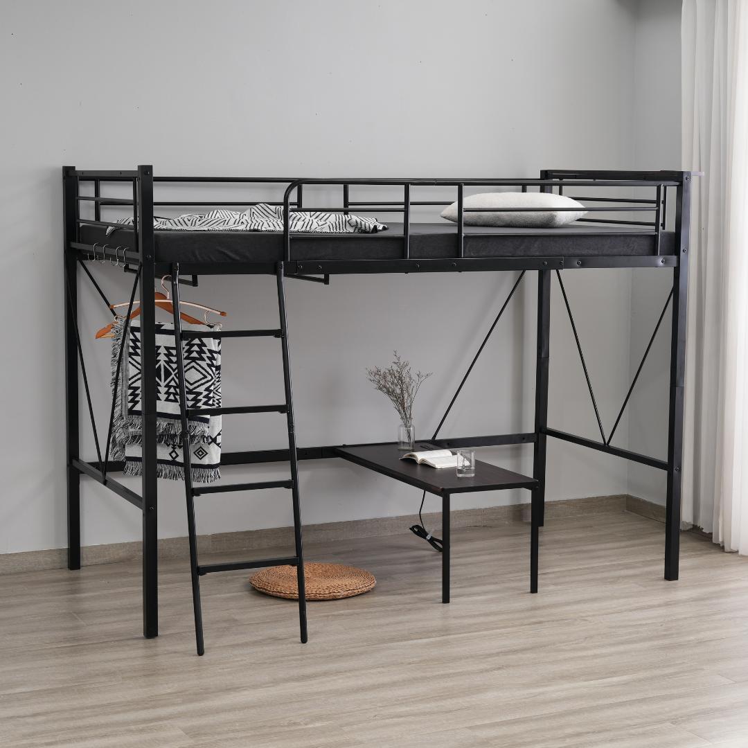 赤字価格！ロフトベッド シングル コンセント・ローデスク付き　2セット