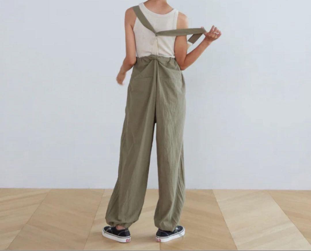 シールームリン　クレープコットンワークサロペット