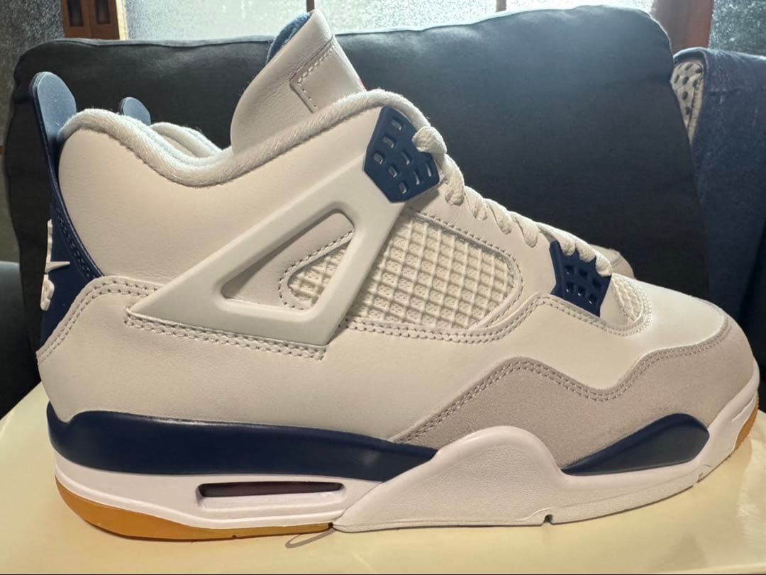 ヤ*ト様 Air Jordan 4 ホワイト/ネイビー/グレー