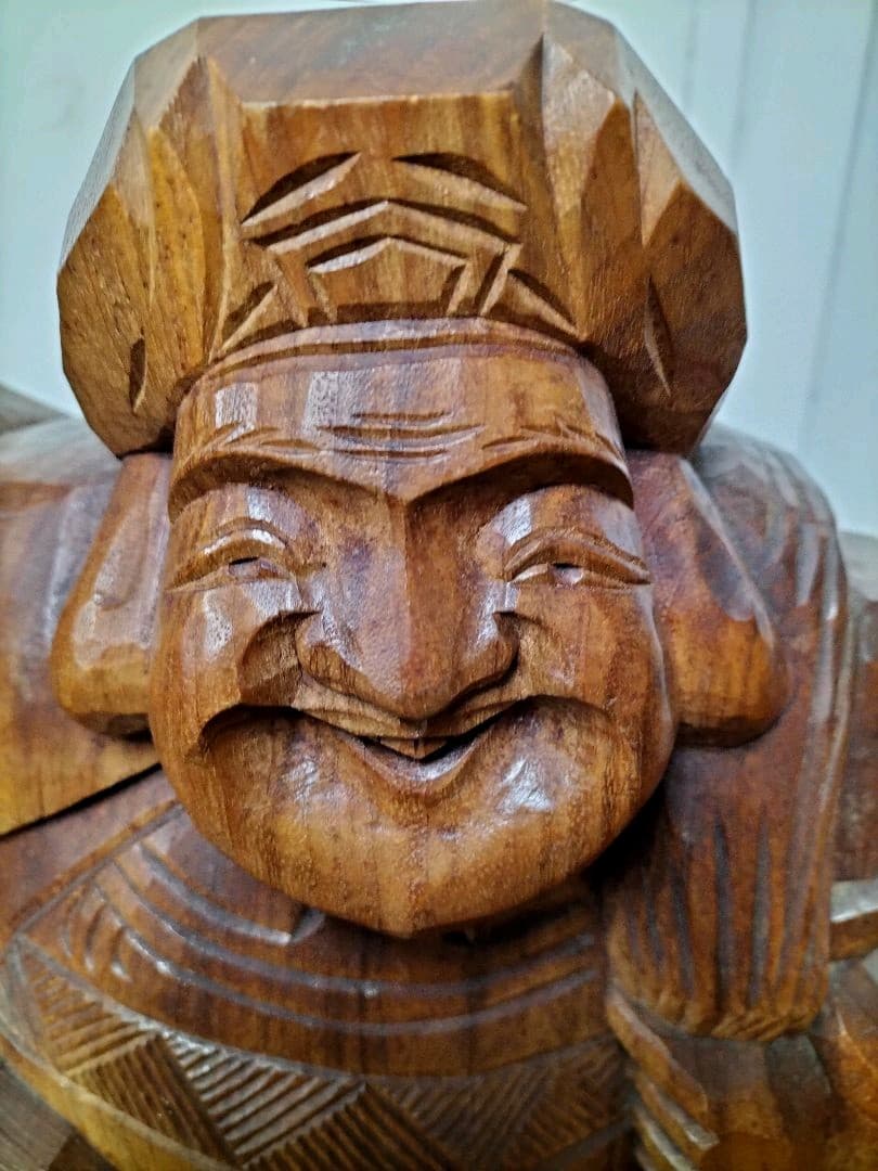 大黒様一刀彫　特大　銘有り