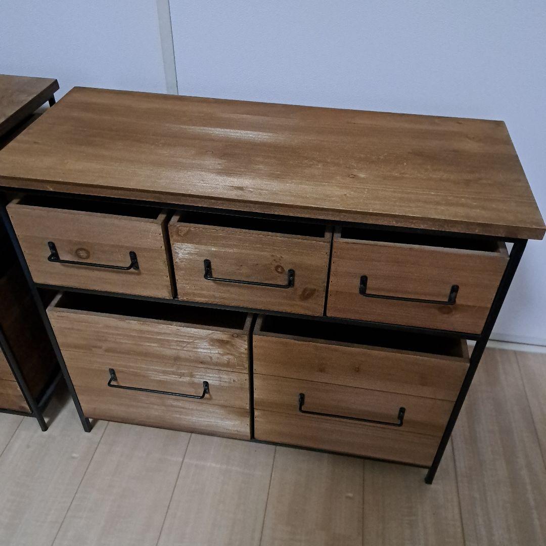 ★美品★　salut! のアイアンウッド5ドロワーマルチラック