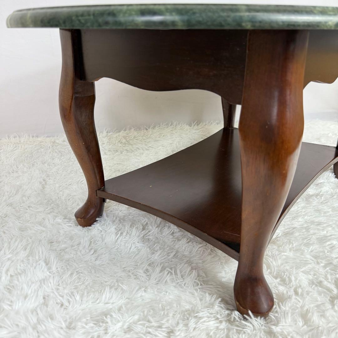 天然大理石 楕円形テーブル　ティノスグリーン センターテーブル