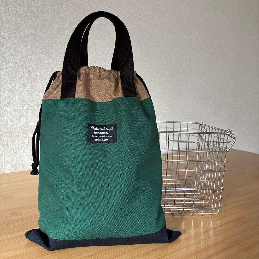 無地×シンプルな入園入学セット《グリーン》 レッスンバッグ/体操着袋/上履き入れ