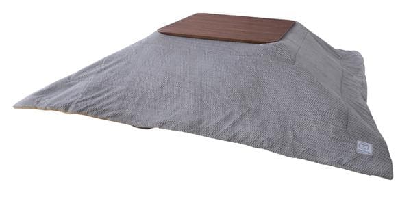 おしゃれ ふかふか かわいい 暖かい フリース 正方形 こたつ布団 グレー