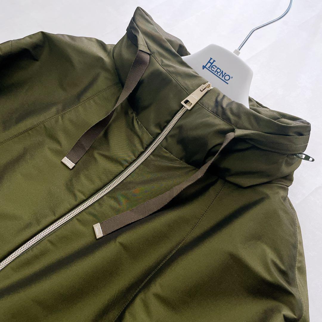未使用美品✨ヘルノ ナイロンコート モッズコート ロゴ刻印 2way 42