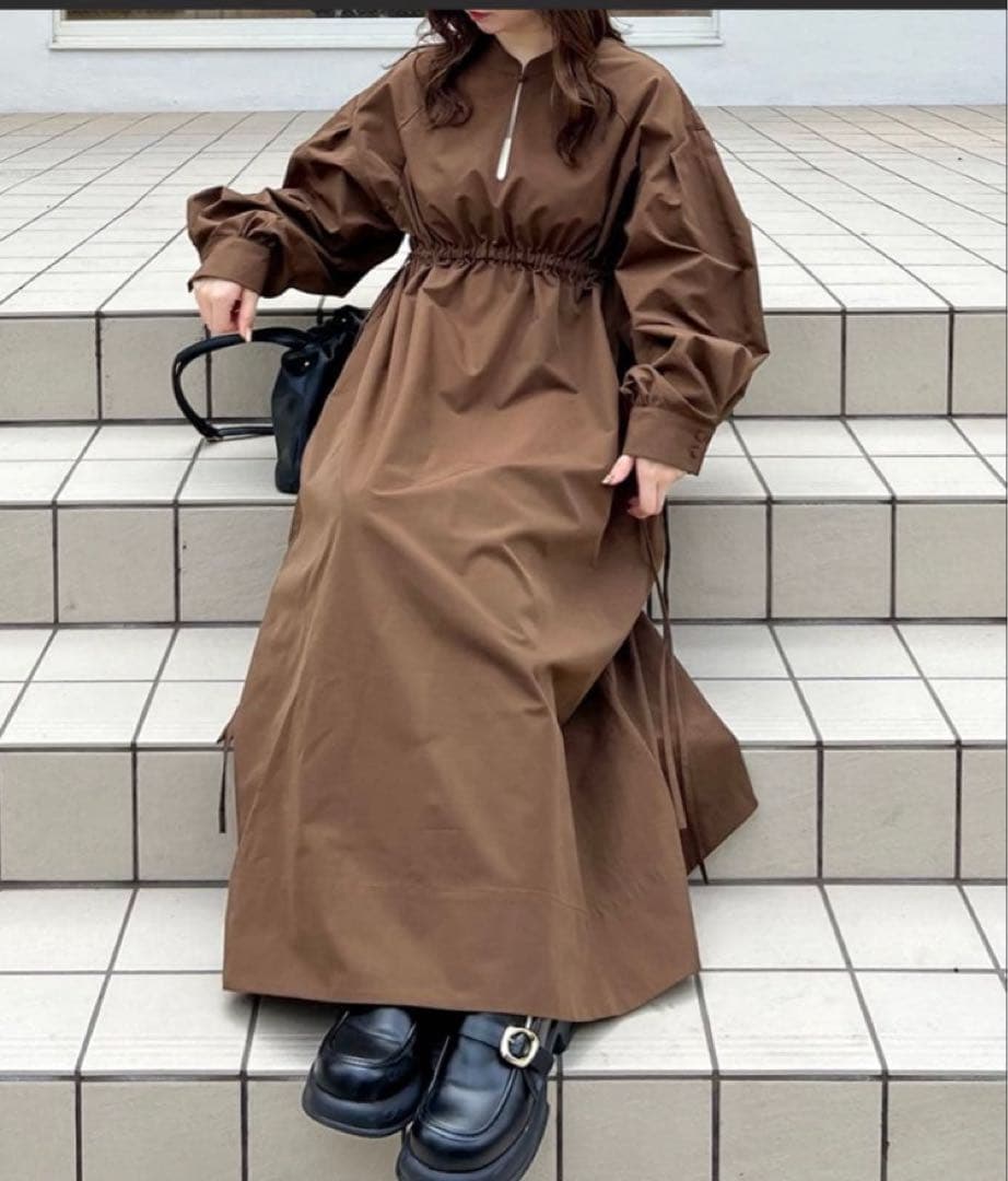 オルン ウエストリボンボリュームワンピースs