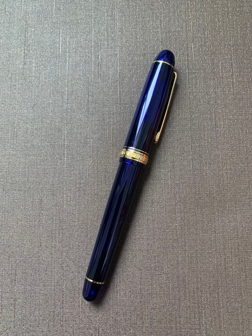 PLATINUM 3776 万年筆 ブルー 14Kペン先