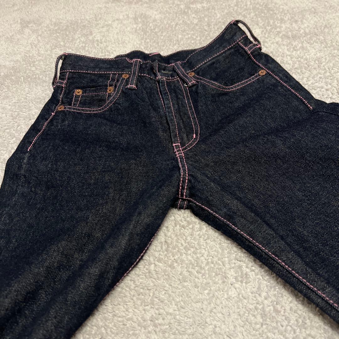 美品✨エビスEVISU　デニム　ピンク　カモメ　ステッチ　ジーンズ24インチ