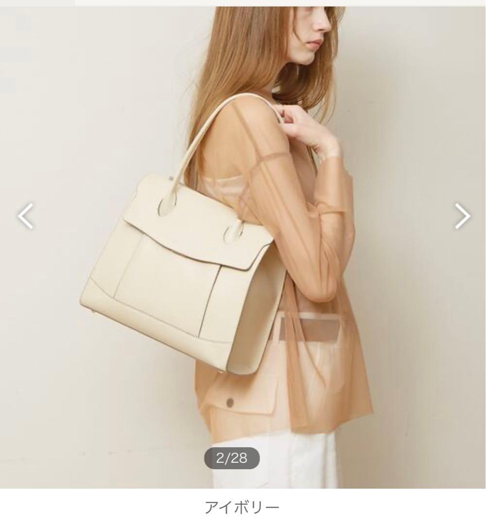 新品LOWELL thingsレザーオープントート牛革 ライトグレー¥29700