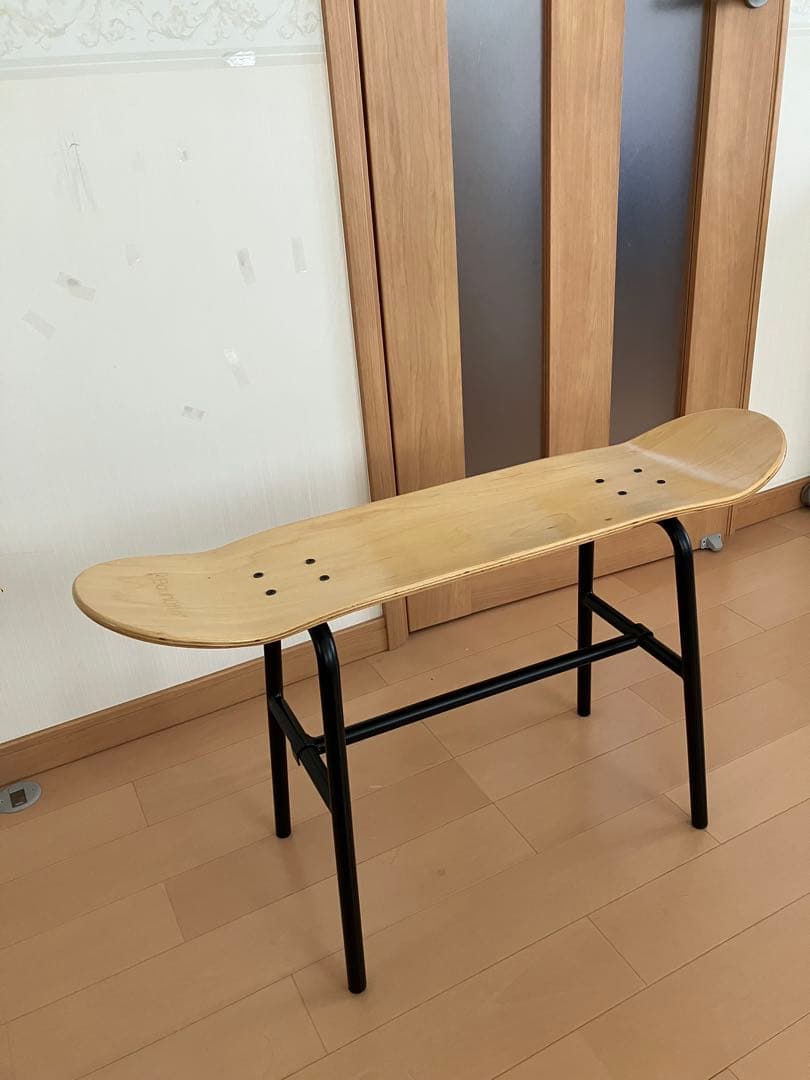 スケートボード　× アイアン　スツール　椅子　ベンチ　植物棚　インダストリアル