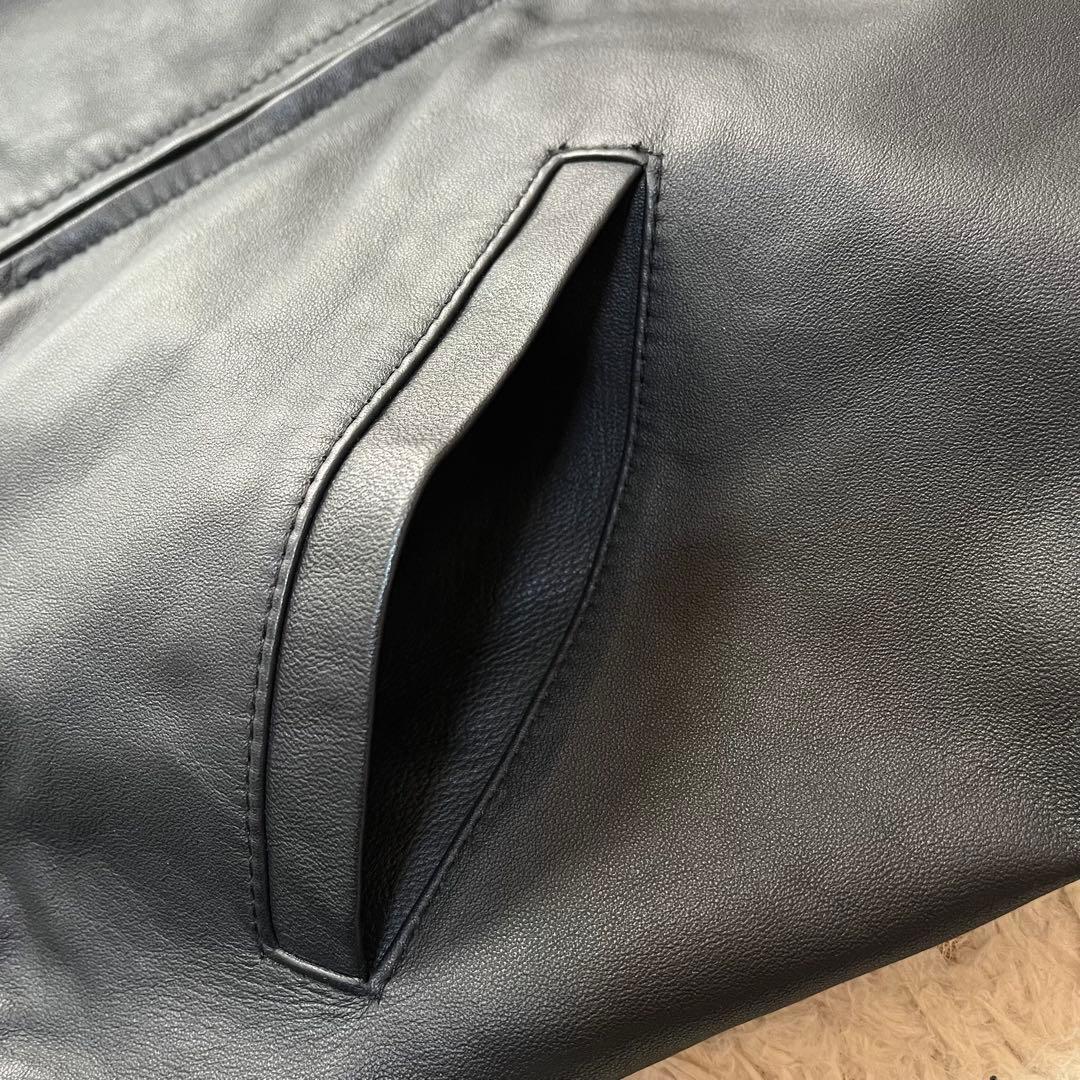 【美品】ショット　レオパード柄　ハラコ　ラムレザー　ジャケット