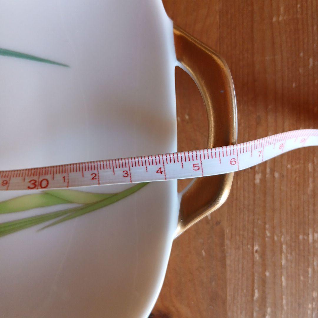 【美品】香蘭社 蘭 金彩 耳付大皿2枚セット（36cm特大長皿＆24cm深鉢）