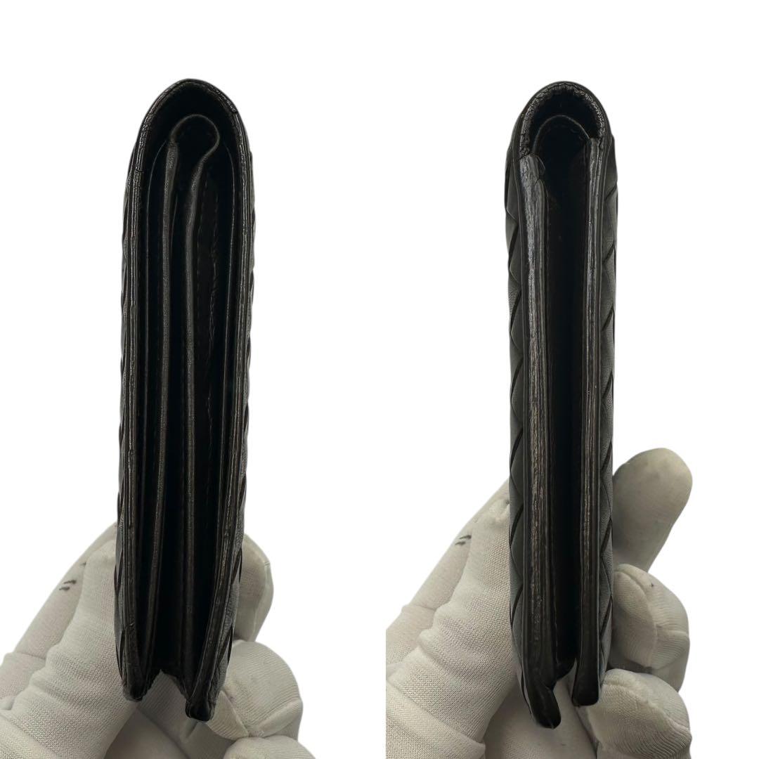 【極美品】箱付き ボッテガヴェネタ 2つ折り財布 イントレチャート ブラウン