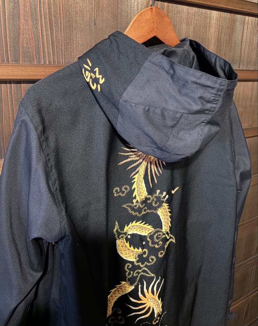 ink 再構築 リメイク チャイナ柄ドラゴン モッズコート
