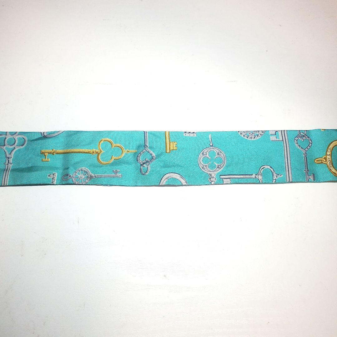 TIFFANY ティファニー シルクスカーフ 約83㎝×5㎝ k035