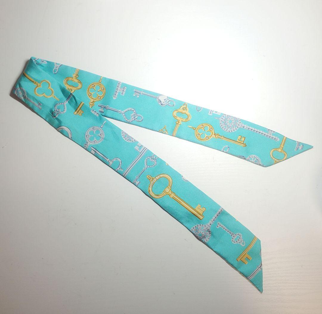 TIFFANY ティファニー シルクスカーフ 約83㎝×5㎝ k035