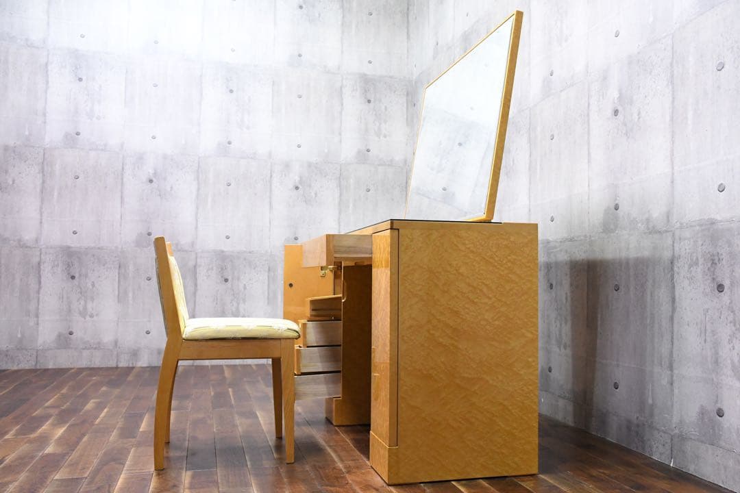 EBK25 IDC大塚家具 スプレンダー ドレッサー チェアセット バーズアイ