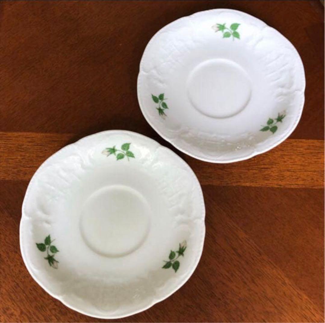 【レア美品】ローゼンタール★ホワイトローズ★スープC/S ペア