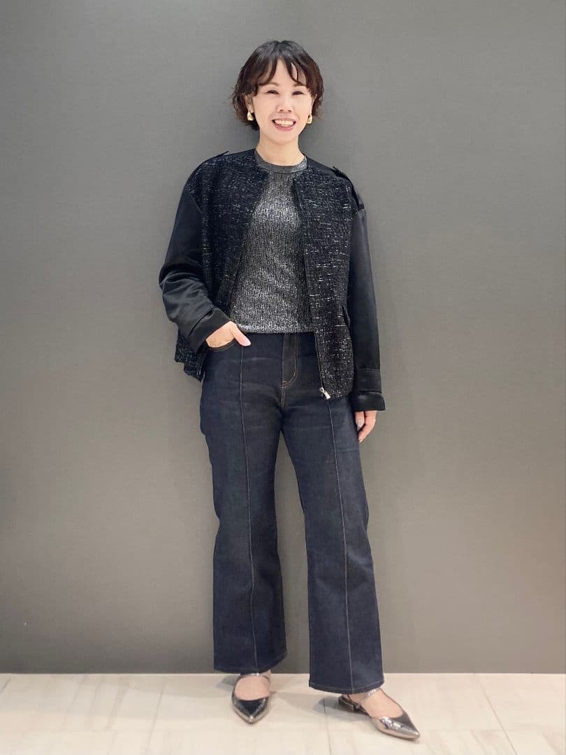 今季完売*セオリーリュクス 洗えるラメニット グレー 38