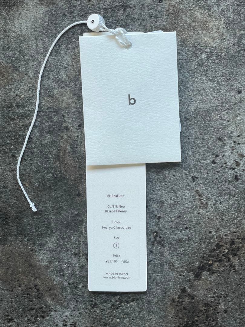 トップス blurhms Co/Silk Nep Baseball Henry
