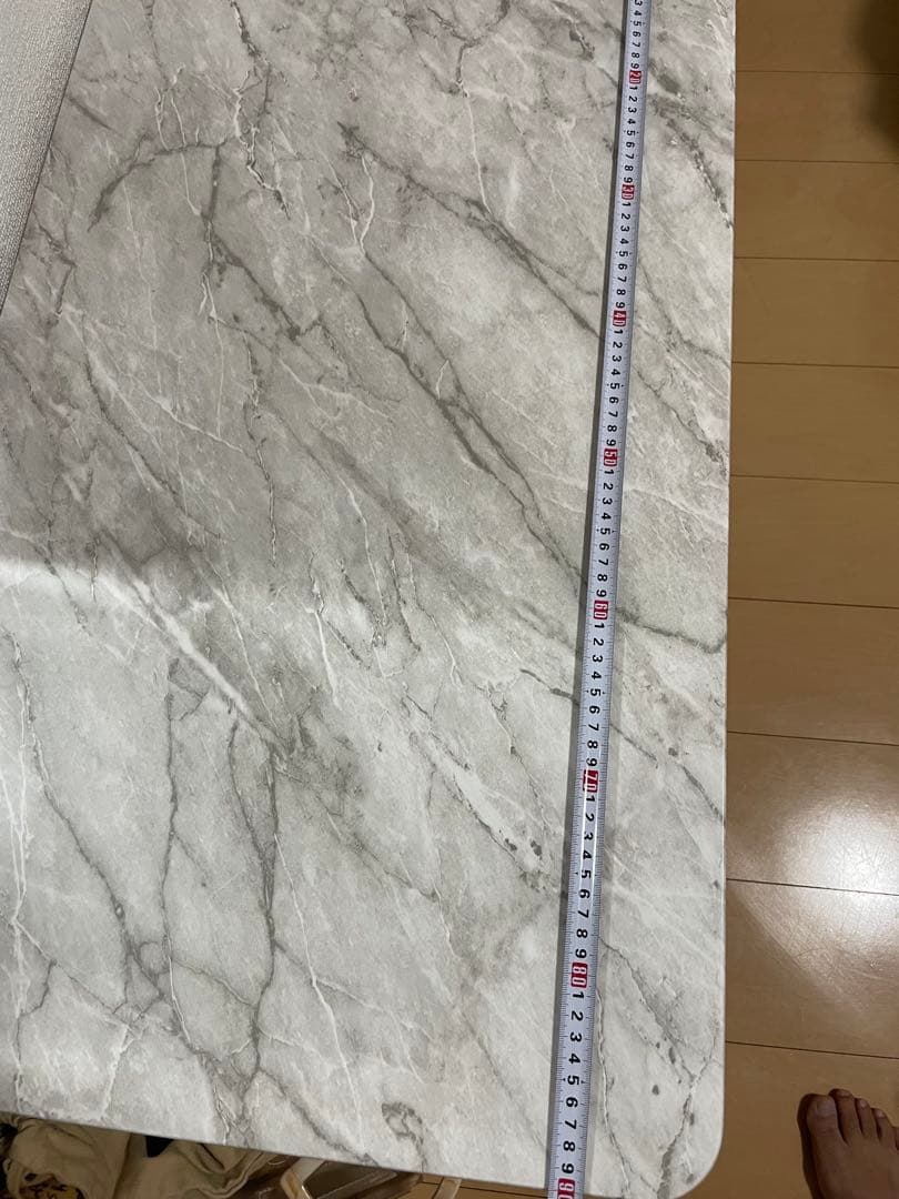 大理石風テーブル 90cm