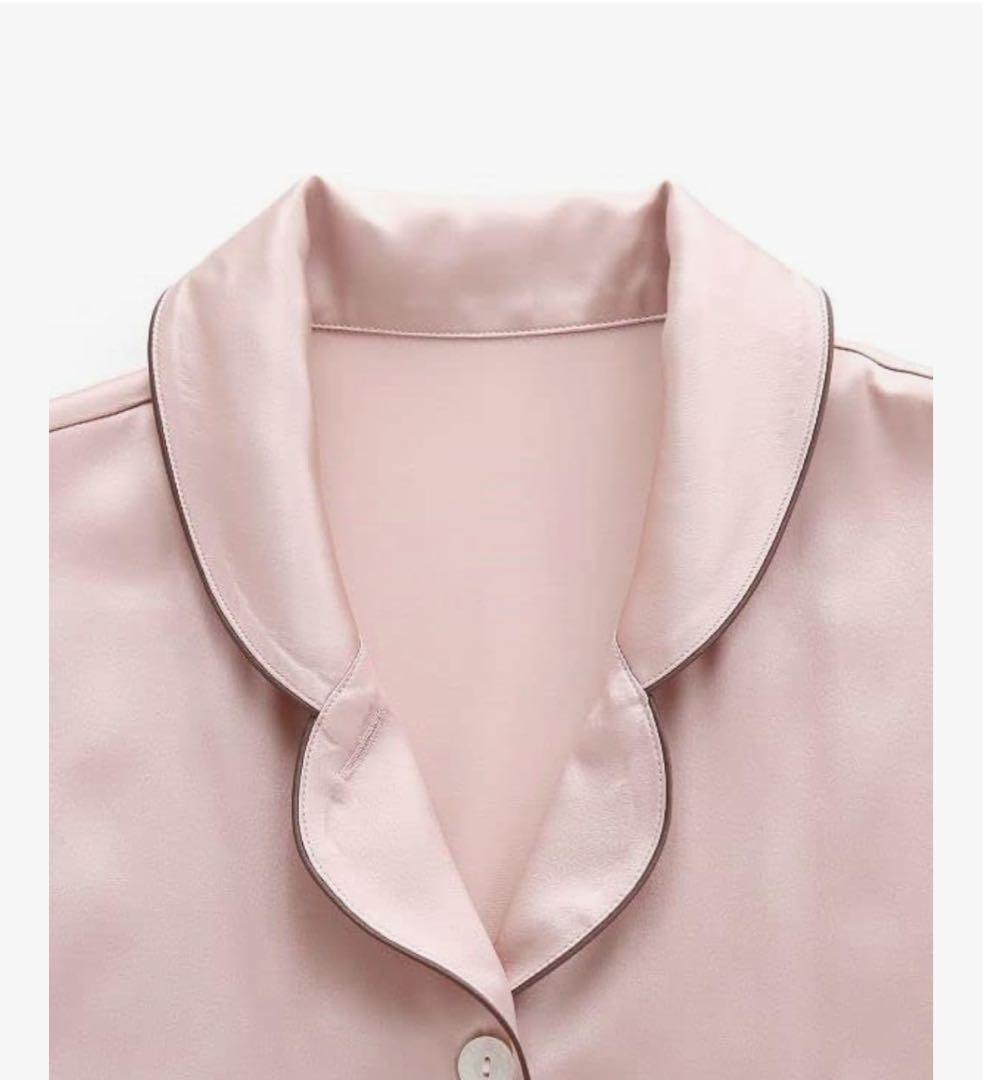 睡眠科学 長袖 絹100% 吸放湿性 前開きワンピース YNX544 Lサイズ