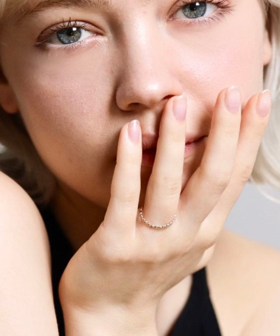 ■現行品■【cui-cui】K10YG ダイヤモンド ドット リング