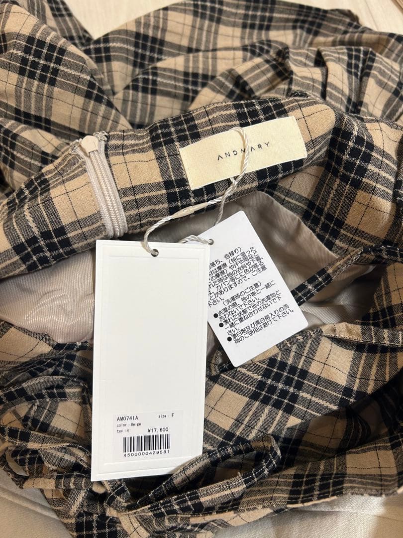 ワンピース Andmary Nadia check long dress