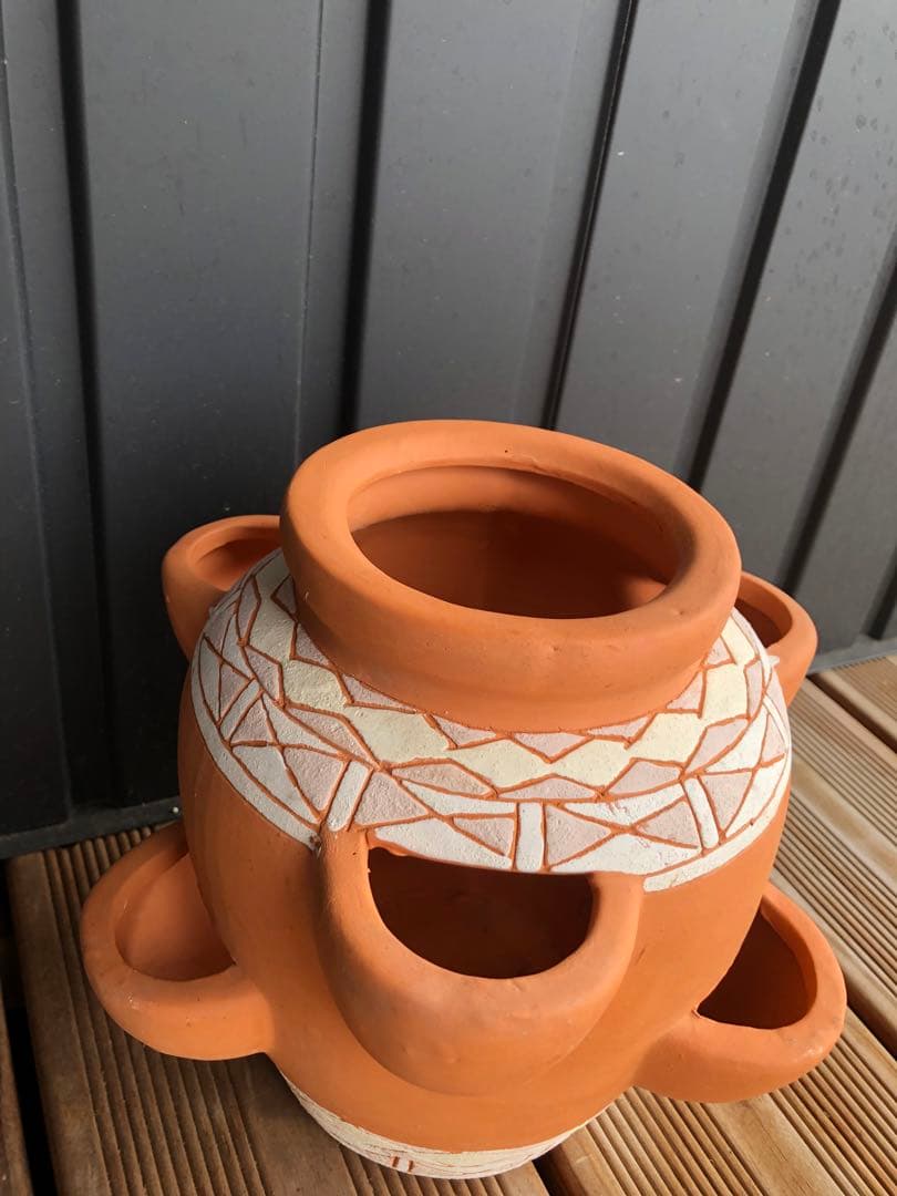 ストロベリーポット テラコッタ 素焼き 多段 鉢