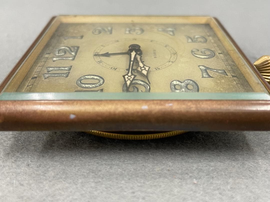 スイス製 折りたたみ時計 トラベルクロック 手巻き アンティーク ヴィンテージ