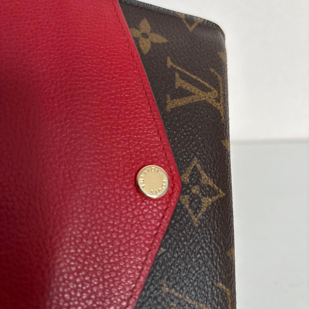 Louis Vuitton 二つ折り財布 レッド/モノグラム