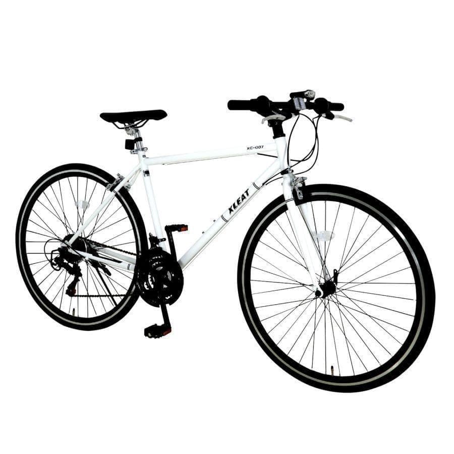 クロスバイク 700c 自転車 21段変速 シマノ製 軽量 グレー 2450