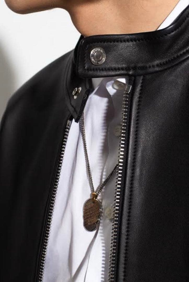 DSQUARED2 ラムレザー シングルライダースジャケット 42